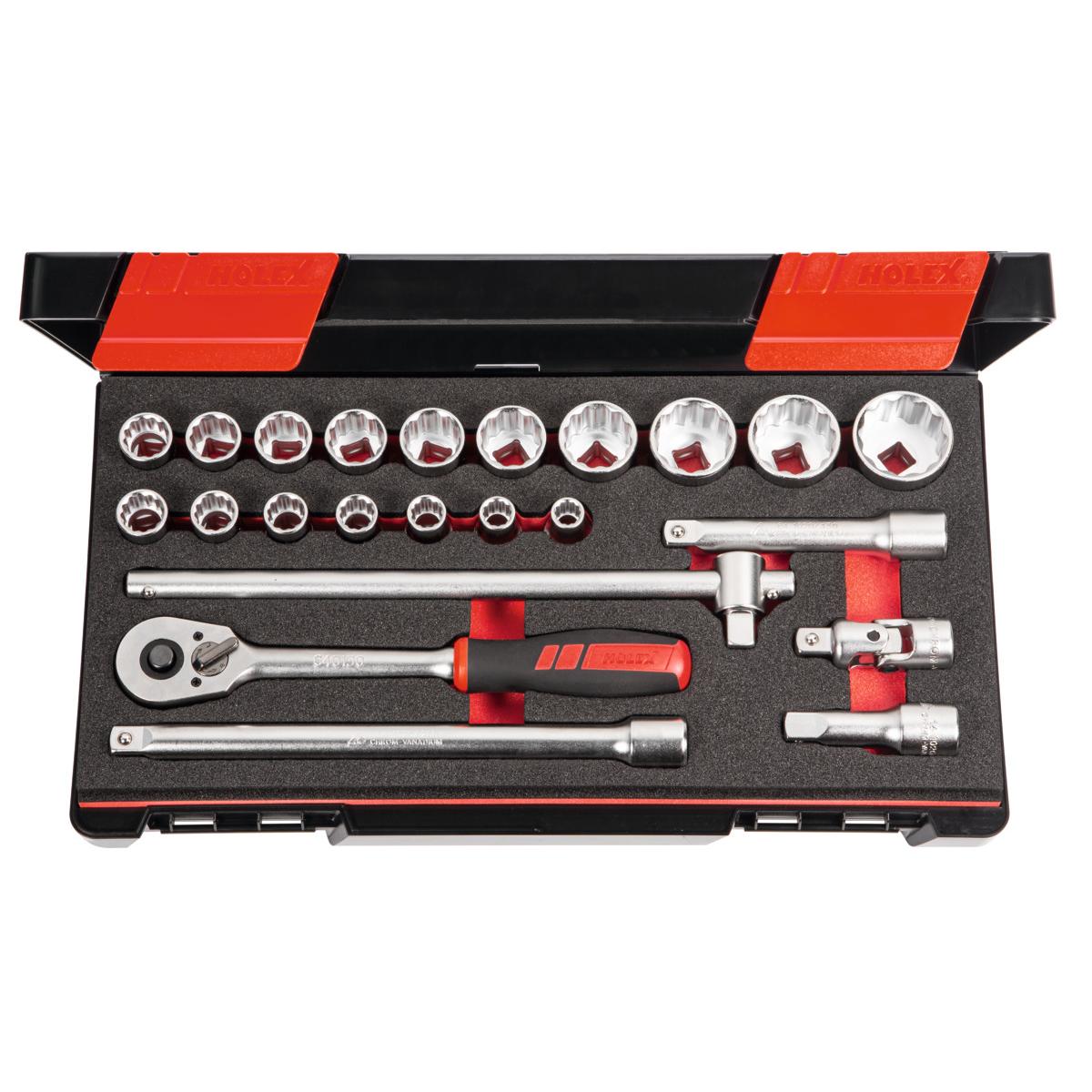 SOCKET SET 1/2, 23 PIECES SOCKET SET 1/2, 23 PIECES